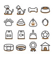 icon design for puppy set vector image
