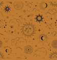 seamless pattern with esoteric mystical vector image vector image