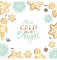 All is calm all is bright holiday greeting card vector image All is calm all is bright holiday greeting card