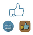 contour social network like icon and stickers set vector image
