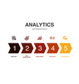analytics icons infographic design template vector image