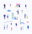citizens - flat design style set of isolated vector image