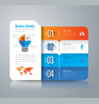 folder infographics design with 4 options vector image