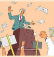 man making a speech vector image vector image