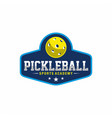 pickleball sports logo template design vector image vector image