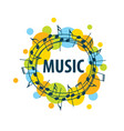 sign music of musical notes vector image