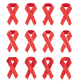aids awareness ribbons vector image