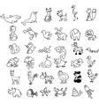 cute animal icon set vector image