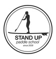 logo template for stand up paddling athletic vector image