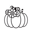 cut out pumpkin decorative set vector image vector image