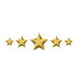 golden award stars realistic customer review vector image vector image