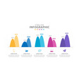 infographic 5 steps modern timeline diagram vector image vector image