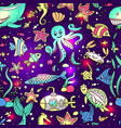 marine inhabitants vector image vector image
