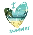 tropical summer print with slogan for t-shirt vector image vector image