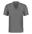 black polo t-shirt realistic mockup fashion vector image vector image