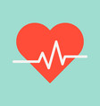 heart signal medical and hospital related flat vector image