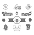 bee honey label black vector image vector image