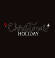 christmas holiday flight lettering plane ticket vector image