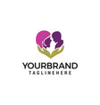 mom baby care logo design concept template vector image vector image