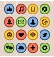 set of social media badges vector image vector image