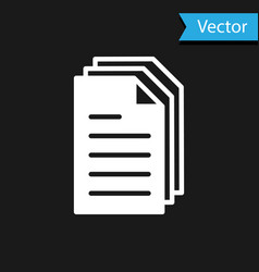 White document icon isolated on transparent Vector Image