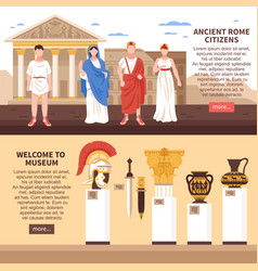 Ancient rome horizontal banners Royalty Free Vector Image