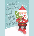 merry christmas greeting card vector image vector image