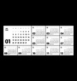 calendar for 2020 new year in clean minimal table vector image