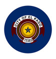 circle badge city el paso flag vector image vector image
