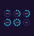 circle dot infographic chart design template set vector image vector image