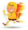 comic fast running superhero vector image
