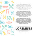 dental poster design with colorful icons vector image