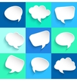 set of speech bubbles on colorful background vector image