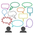 blank empty speech bubbles icons vector image