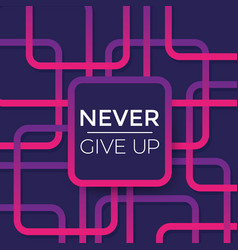 Boxing girl with motivational quote never give up Vector Image