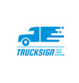 truck sign - business logo template vector image