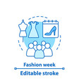 fashion week concept icon vector image