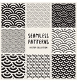 seamless black and white pattern collection vector image