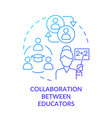 collaboration between educators blue gradient vector image