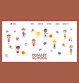 primary school website design vector image