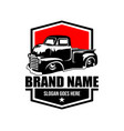 classic vintage pickup trucks silhouettes vector image vector image