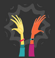 gives five cartoon style vector image vector image