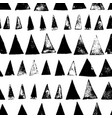 hand drawn triangle stamps seamless pattern vector image