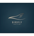 line bird logo abstract vector image