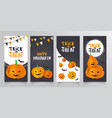 collection template flyer with 3d paper pumpkins vector image vector image