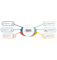 infographic template with 3d paper label vector image