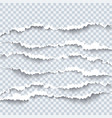 torn paper with ripped edges and shadow graphic vector image vector image