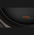 abstract dark gray sports background with hexagon vector image vector image