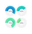 donut infographic chart design template set vector image vector image