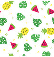 exotic summer seamless pattern with watermelon vector image